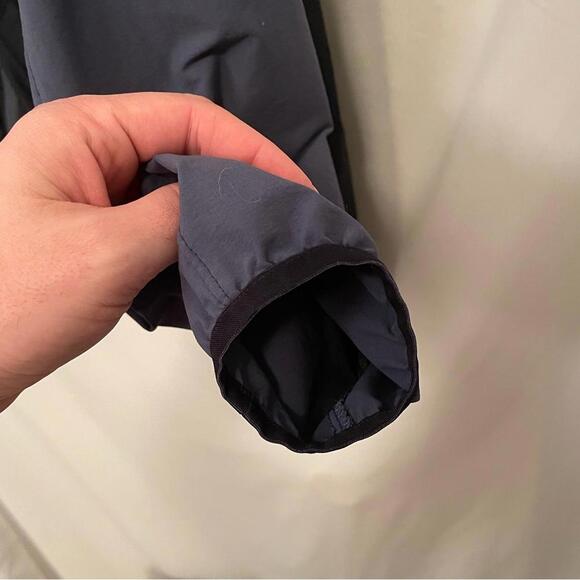 Eddie Bauer Windbreaker Jacket Hood Outdoor Black Blue Mens Size Large - Picture 4 of 7